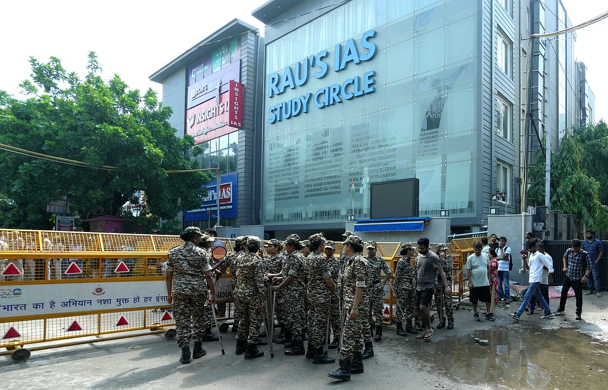 PTI : Rau's IAS Study Circle building in central Delhi's Old Rajinder Nagar